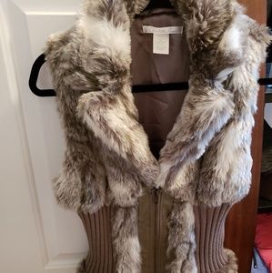 Faux fur fitted vest